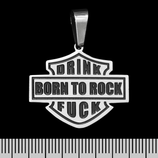 Drink, Fuck, Born To Rock (ptsb-041) Figured Pendant