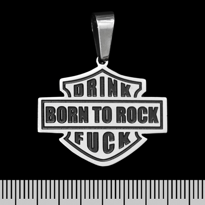 Drink, Fuck, Born To Rock (ptsb-041) Figured Pendant
