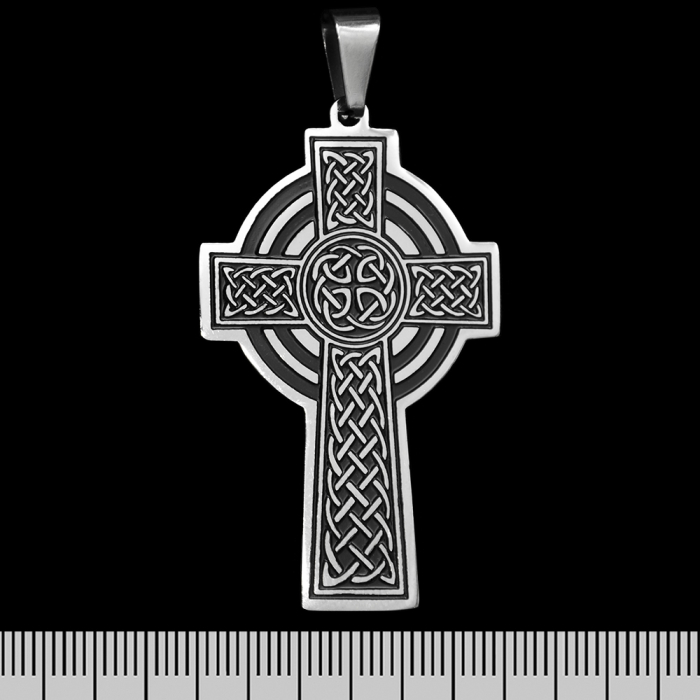 Celtic Cross with Braided Patterns (ptsb-137) Figured Pendant