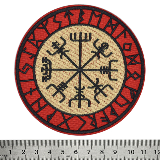 Vegvisir (Vegvisir in a Runic Circle) Embroidered Patch