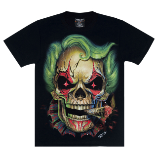 Joker Skull and Cigar (3D, glows in the dark) T-Shirt