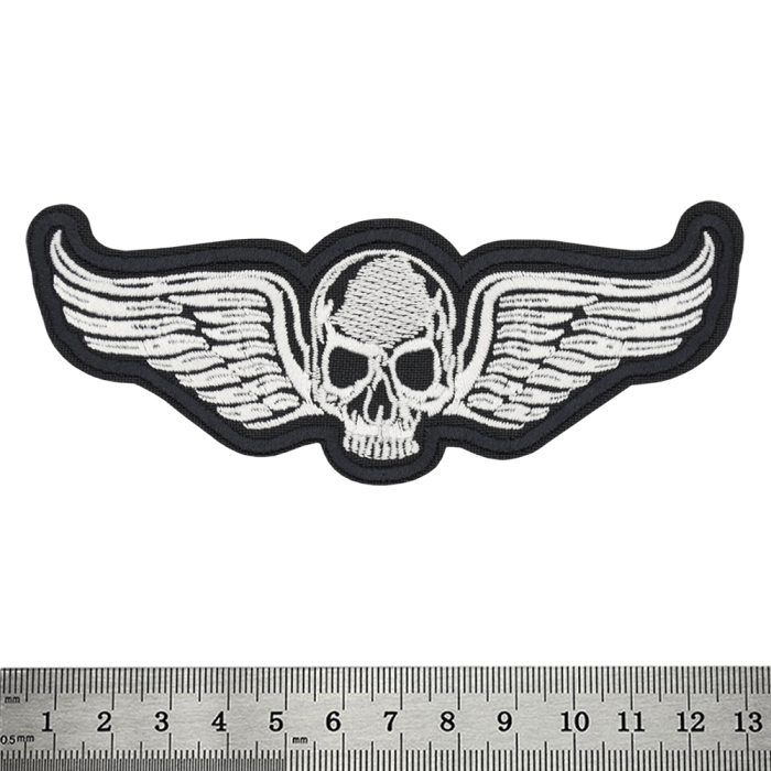Skull with Wings (shaped) Patch