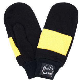 Black with Yellow Insert Mittens