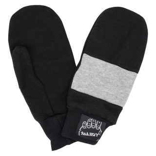 Black with Melange Insert Mittens