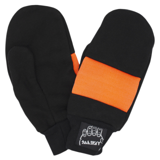 Black with Orange Insert Mittens