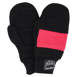 Black with Pink Insert Mittens