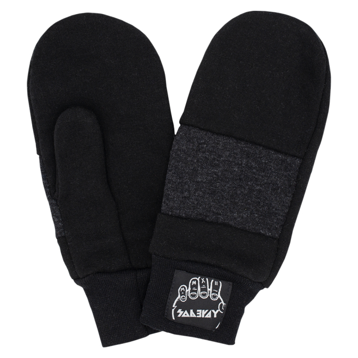 Black with Dark Gray Insert Mittens
