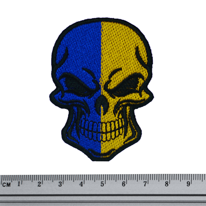 Yellow and Blue Skull Patch