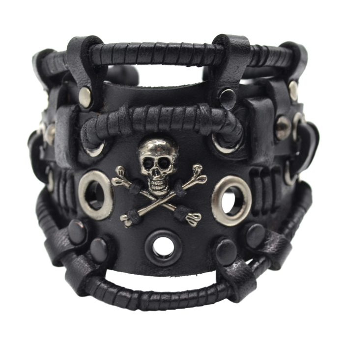 Steampunk (bsp-56) Black Danger Skull