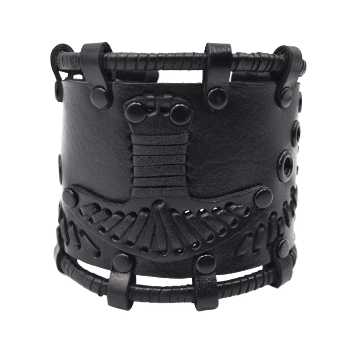 Steampunk (bsp-53) Black Thor's hammer leather