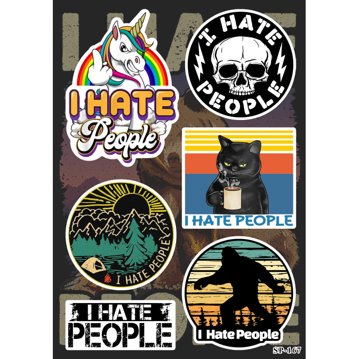 I Hate People SP-167 Sticker Pack
