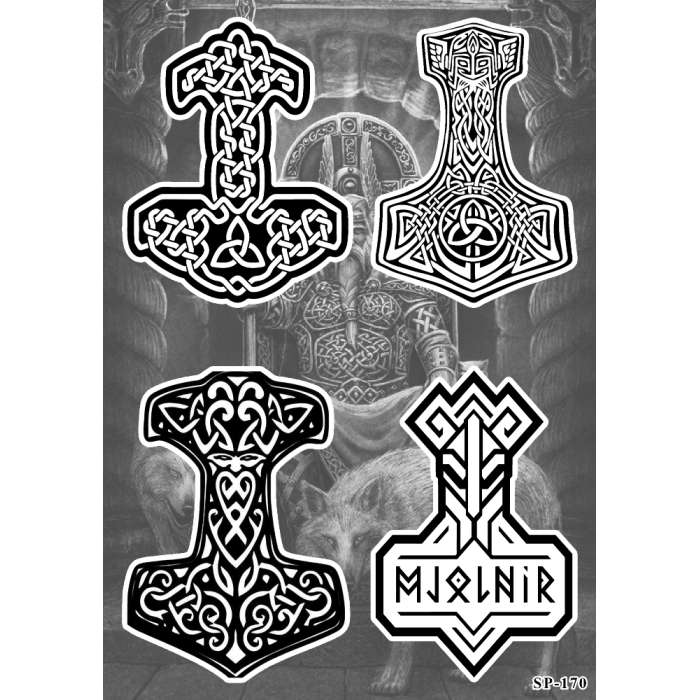 Sticker pack Thor's hammer (Mjöllnir) SP-170