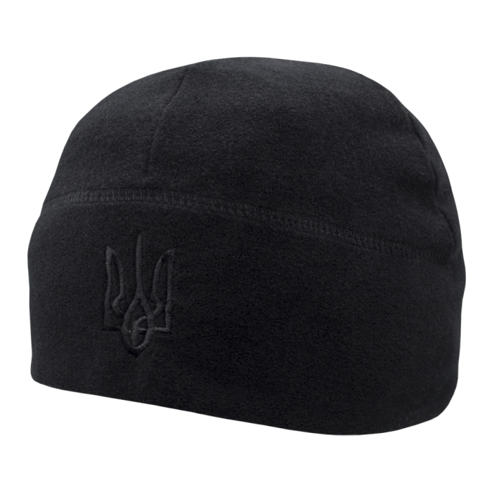 Black fleece hat with a Trident