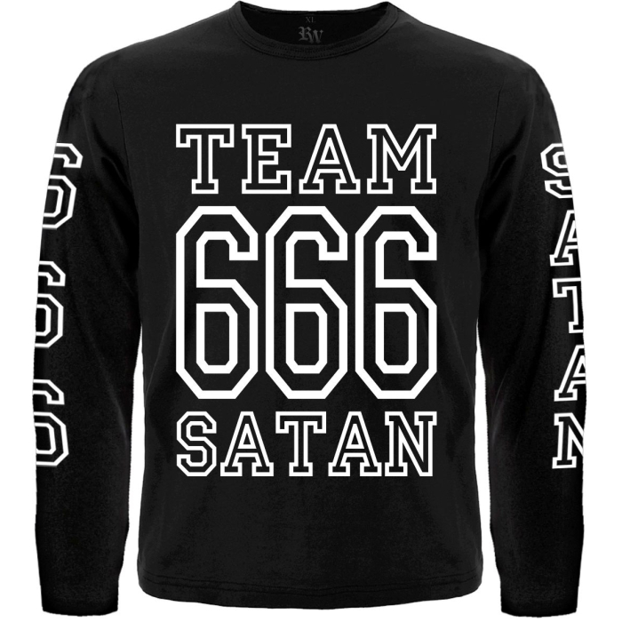 Team Satan - 666 (white) Long Sleeve T-Shirt