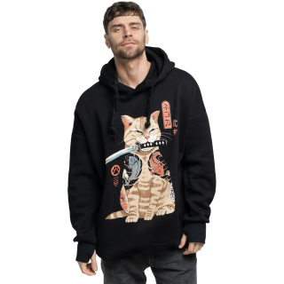 Urbanist "Samurai Cat" oversize Hoodie