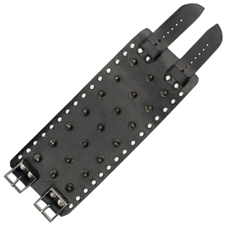 Leather bracelet with spikes, wide (bsl-003)
