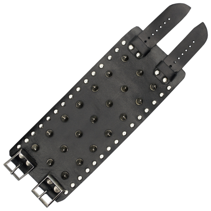 Leather bracelet with spikes, wide (bsl-003)