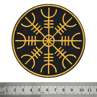 Aegishjalmur patch (Helm of Awe) in yellow