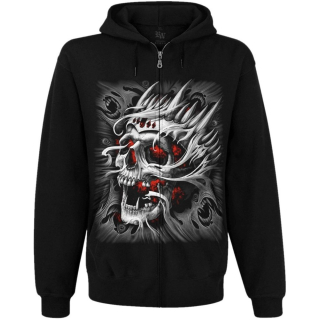 King Of The Dead Kangaroo Pocket Hoodie with a Zipper