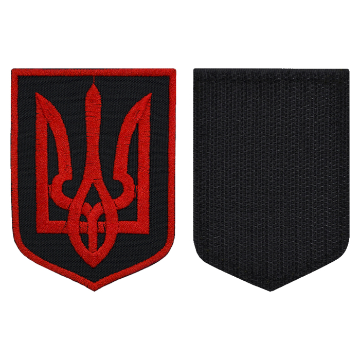 Velcro patch Trident red (on a black background)