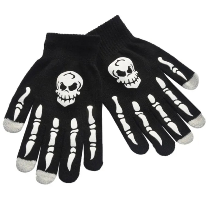 Sensor gloves Skull and fingers (glow in the dark) (gls-002)