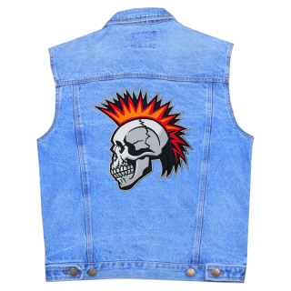 Skull with Iroquois Thermal back patch (thps-074)