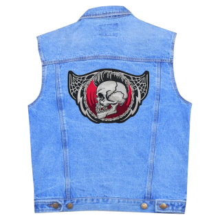 Skull (biker theme) Thermal back patch (thps-077)