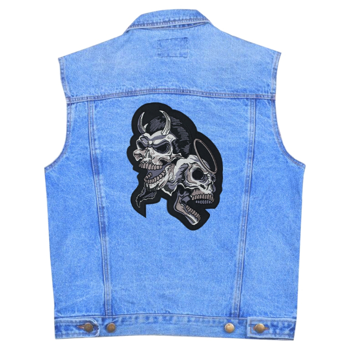Angel and Demon skulls Thermal back patch (thps-078)