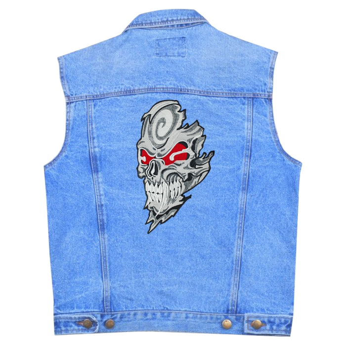 Demon skull with red eyes Thermal Back patch (thps-081) 