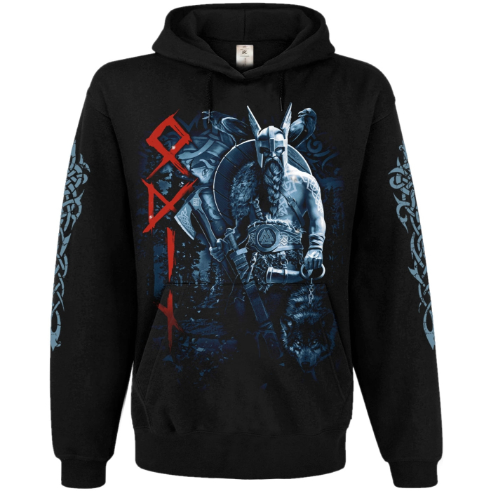 Odin (rune circle) B&C Hoodie (No Zip)