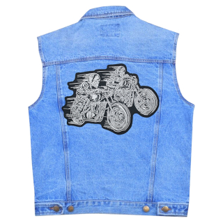 Skeletons on motorcycles Back thermal patch (thps-092)