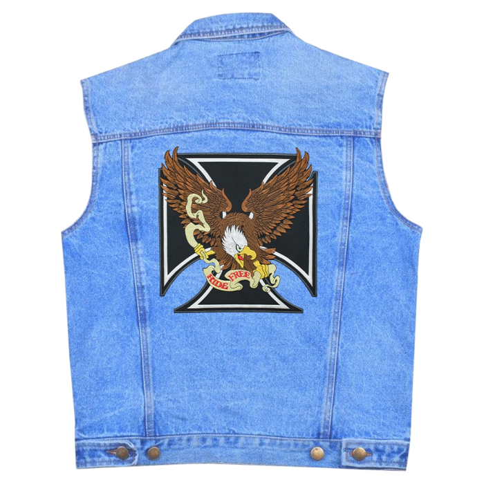 Ride Free (eagle and iron cross) Thermal back patch (thps-094)