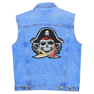 Pirate skull with sabers Thermal patch back (thps-096)