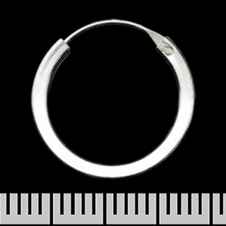 Earring, ring with flat sides (eas-145)