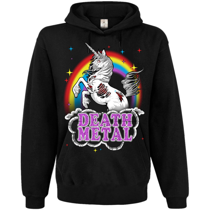 Death Metal (Unicorn) B&C Hoodie (No Zip)