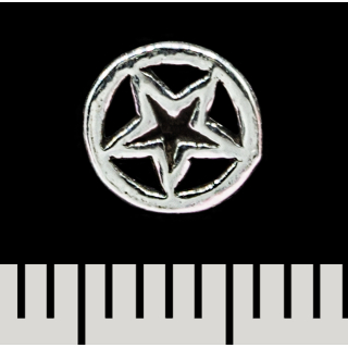 Star in a circle Stud Earring (silver, 925 sterling) (sn-052)