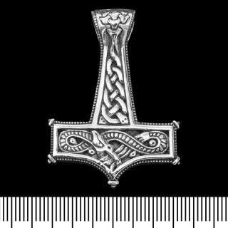 Pendant Thor's Hammer from Ouroboros (silver, 925 assay value) (sp-122)