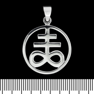 Leviathan's Cross Pendant in a Circle (silver, 925 assay value) (sp-135)