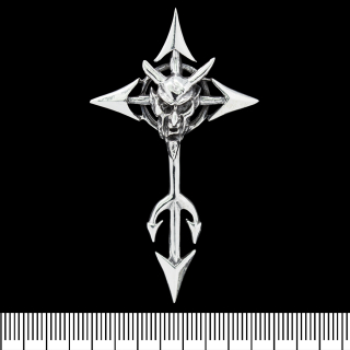 Pendant Devil's cross (silver, 925 assay value) (sp-140)