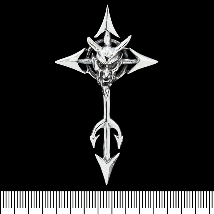 Pendant Devil's cross (silver, 925 assay value) (sp-140)