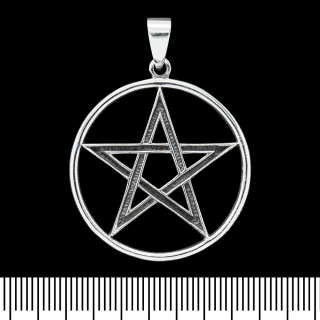 Pendant Pentagram in a circle (silver, 925 assay value) (sp-143)
