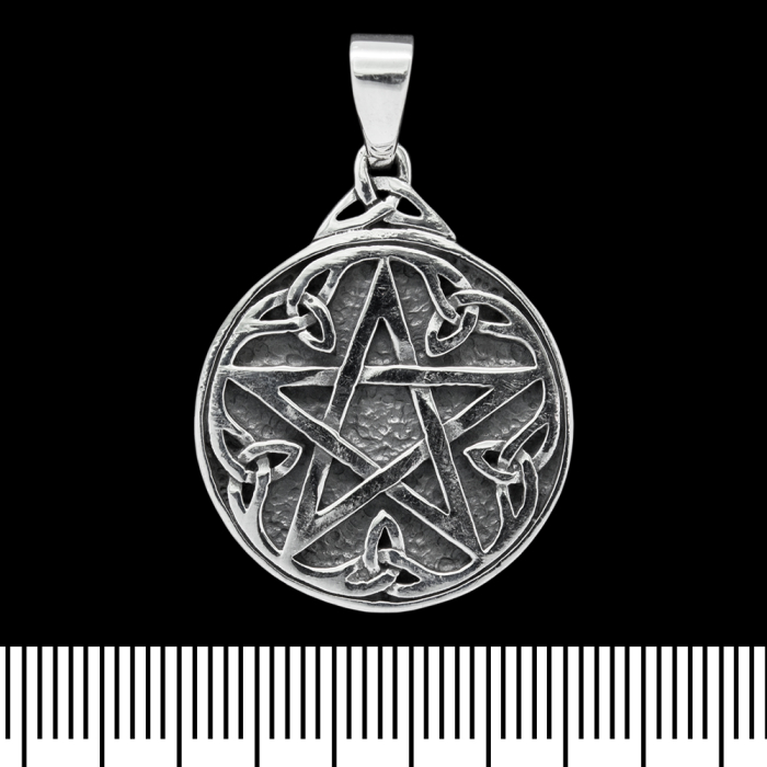 Pendant Pentagram with Celtic pattern (silver, 925 assay value) (sp-147)