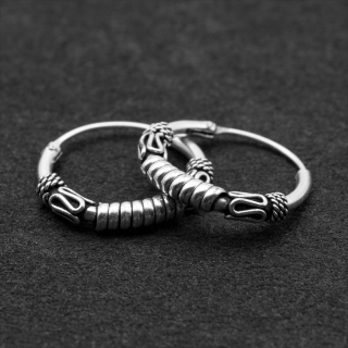 Earring, ring with a pattern (eas-162)