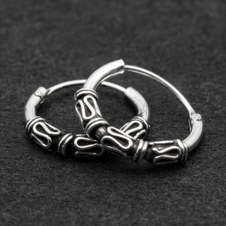 Earring, ring with a pattern (eas-134)