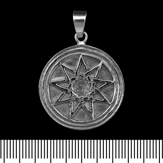 Pendant Nanogram, Nine-pointed star (silver, 925 sample) (sp-165) 
