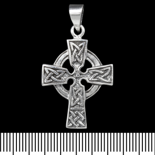 Celtic Cross Pendant with Braided Pattern (Silver, 925 Sample) (sp-178)