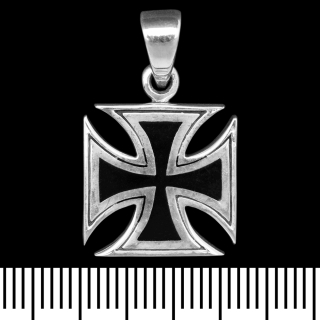 Pendant Templar Cross, small (silver, 925 assay value) (sp-182)