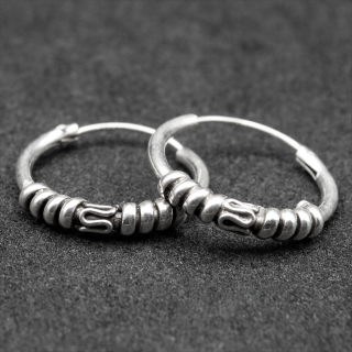 Earring, ring with a pattern (eas-117)