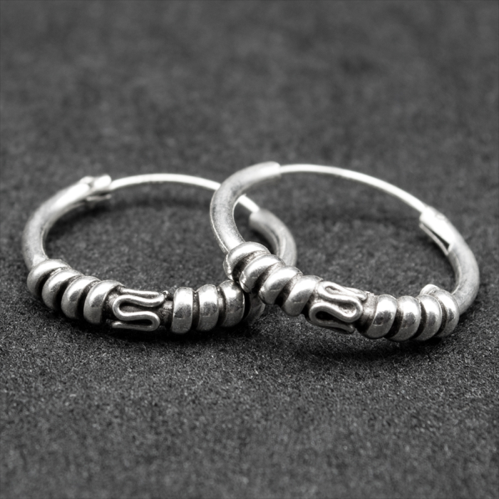 Big Ring with a Pattern (eas-059) Earring