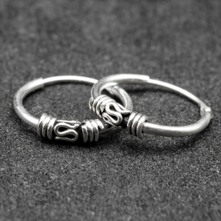 Earring, ring with a pattern (eas-114)